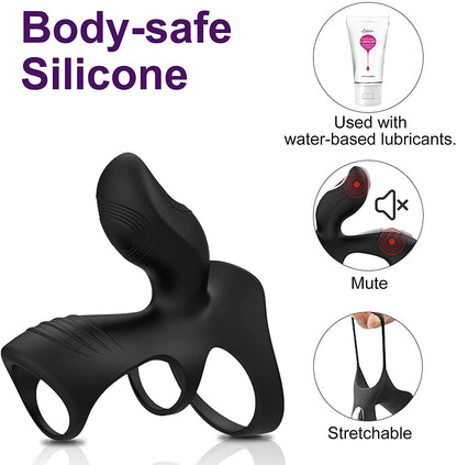 Dual-Motor Penis Ring Couple Vibrator