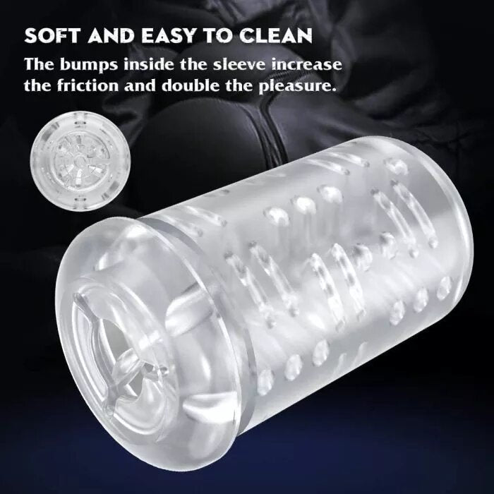 2 In 1 3D Textured Vagina Hands Free Masturbator