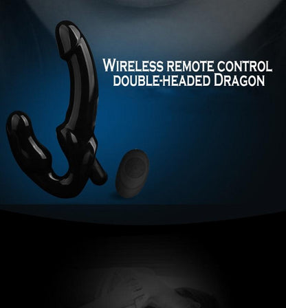 10 Speed Remote Control Vibrating Silicone Strapless Strap-On Dildo