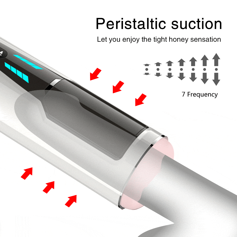 7 frequencies Automatic Piston Telescopic Rotation Male Masturbator