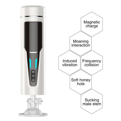 7 frequencies Automatic Piston Telescopic Rotation Male Masturbator