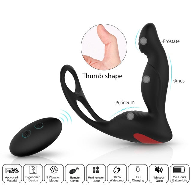 3 in 1 Remote Controlled Vibrating Prostate Massager