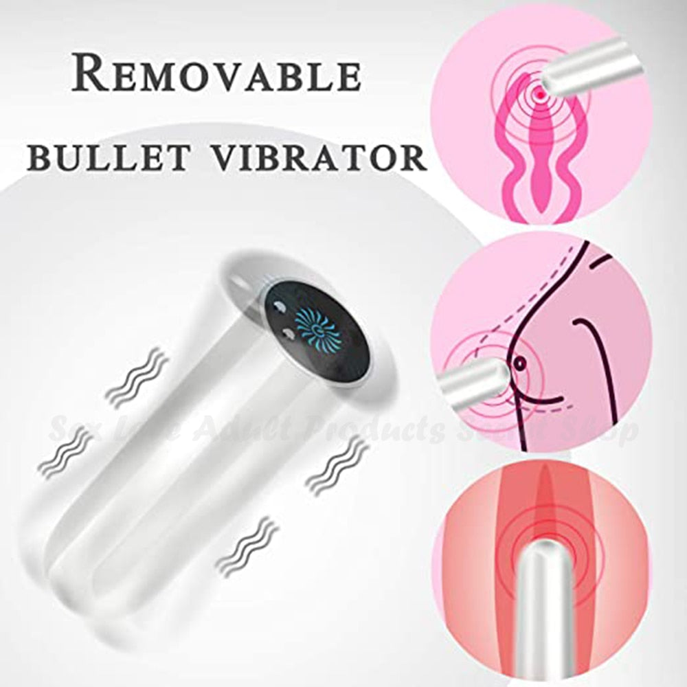 Realistic Textured Vagina Pocket Pussy Detachable Bullet Vibrator