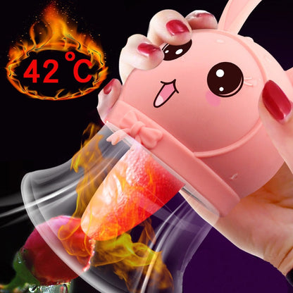 Rabbit Breast Tongue Licking Sucking Heating  Vibrator