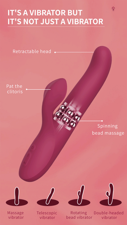 G Spot Dildo Telescopic Rotating Vibrator