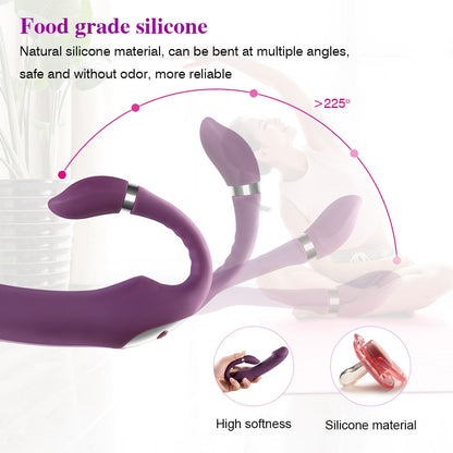 Heating Dildo Vibrator for G-Spot & Clitoral Stimulation
