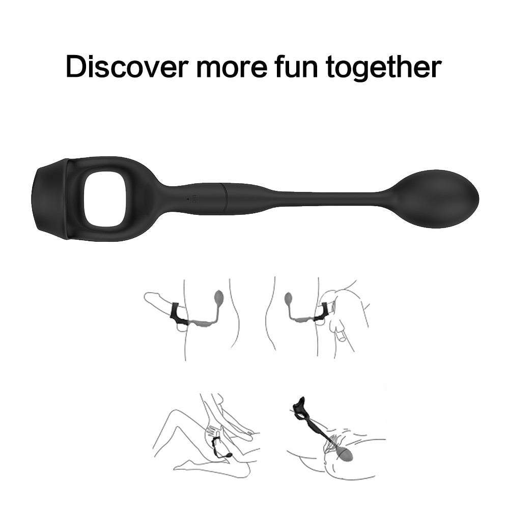 3 in 1 Vibrating Prostate Massager with Cock Ring