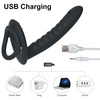 Double Penetration Strap on Vibrator For Couples
