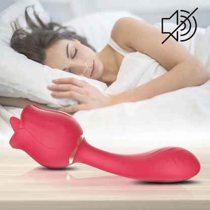 Rose  2 in 1 Clitoral Licking & Vibrating Vibrator