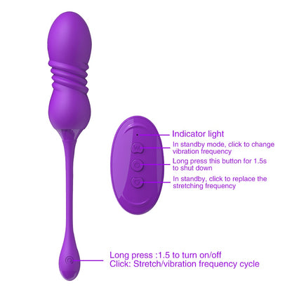 Telescopic Dildo Remote Control Vibrators for Women