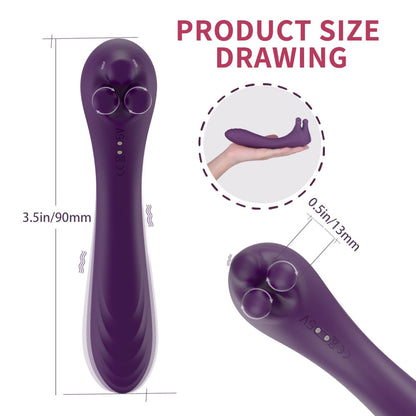 Clitoral Vibrator Trio of Fondling Nubs G Spot Dildo Vibrator